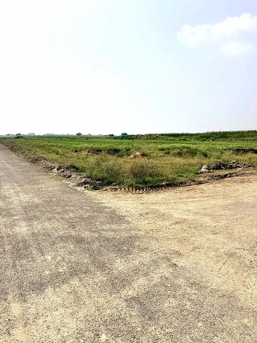 Grassy plot and adjoining road at the E-12/2 residential plot in Islamabad